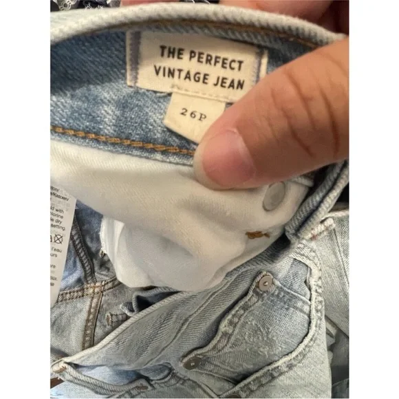 Madewell The Perfect Vintage Jeans Light Blue Wash Size 26p Petite - Picture 9 of 9